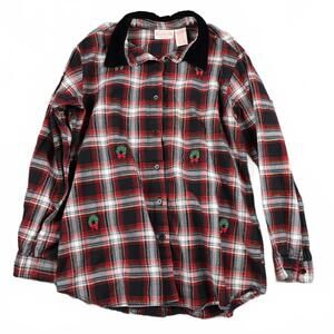 Vintage Basic Editions Holiday Christmas Flannel Size Large‎
